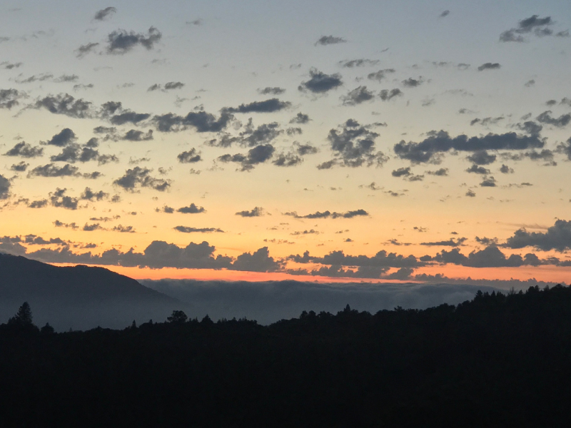 Smokey California sky