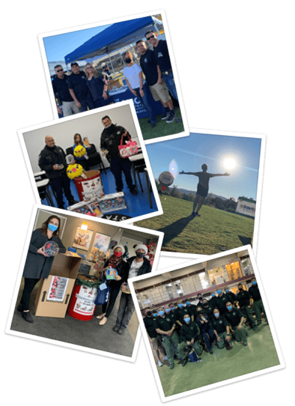 photo collage of The Police Credit Union staff supporting the community