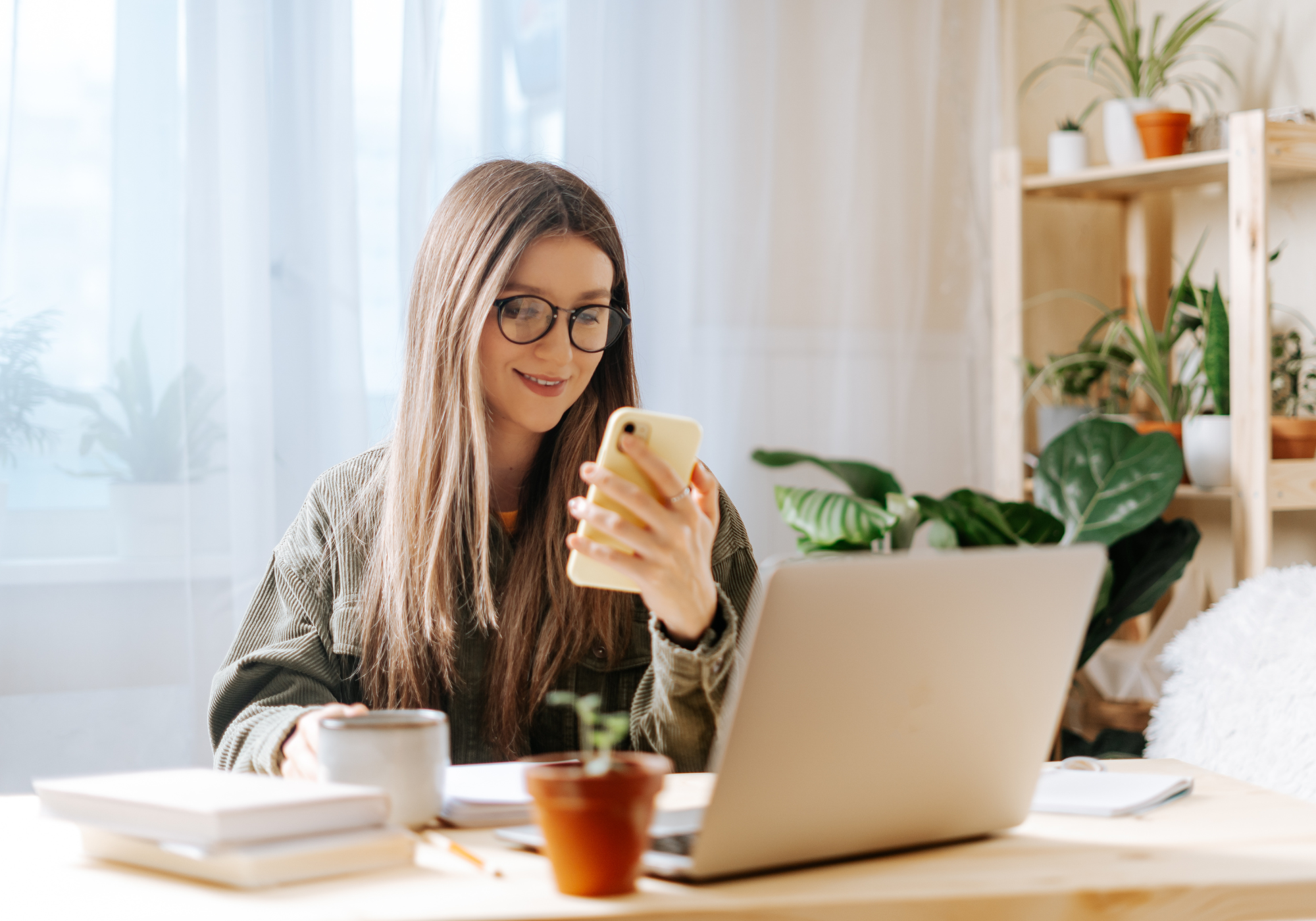 Woman shopping on Amazon Prime Day using a mobile phone